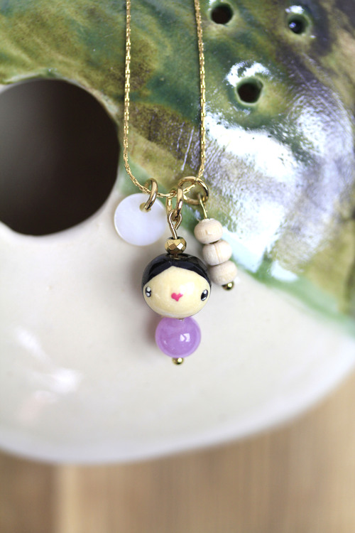 (image pour) Collier Meï Orchydée